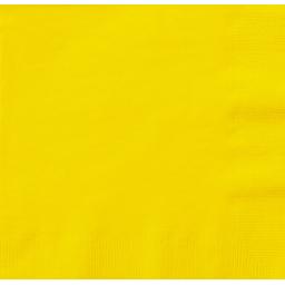 Yellow Paper Napkins 2 Ply 33cm 4 Fold Tissue Serviettes