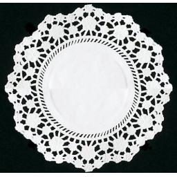 4.5" White Paper Doilies - 11cm Round Lace Doyleys