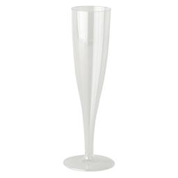 Clear Crystal Plastic 170ml Champagne Flutes Glasses Hard Strong - Disposable Reusable