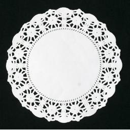 5.5" White Paper Doilies - 14cm Round Lace Doyleys