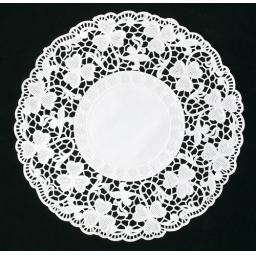 10.5" White Paper Doilies - 27cm Round Lace Doyleys