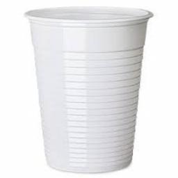 White Plastic 7oz Strong Drinking Tumbler Disposable Cups For Water Coolers