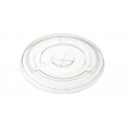 78mm Clear Flat Lids with Straw Hole for 8oz 10oz Plastic Smoothie Cups