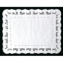 White No 3 Rectangular Doilies Doyles Traypapers 30x40cm Lace Border