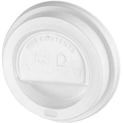 White Sip-Though Lids Fits 10oz 12oz 16oz 20oz Paper Cups Disposable