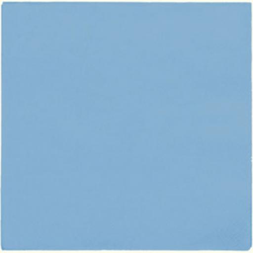 Baby Blue Paper Napkins 2 Ply 33cm 4 Fold Tissue Serviettes