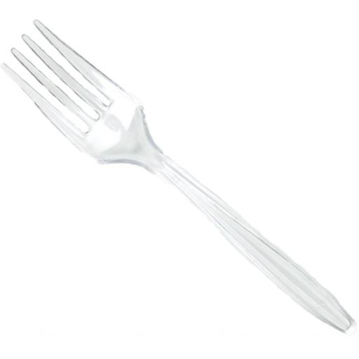 Clear Plastic Forks Reusable Disposable Cutlery