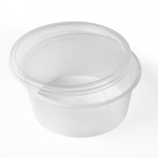 Round 10oz Microwave Clear Plastic Food Containers for Freezing Takeaway Hot Cold Foods