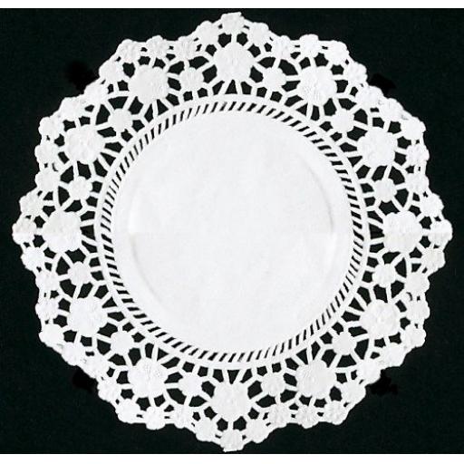 4.5" White Paper Doilies - 11cm Round Lace Doyleys