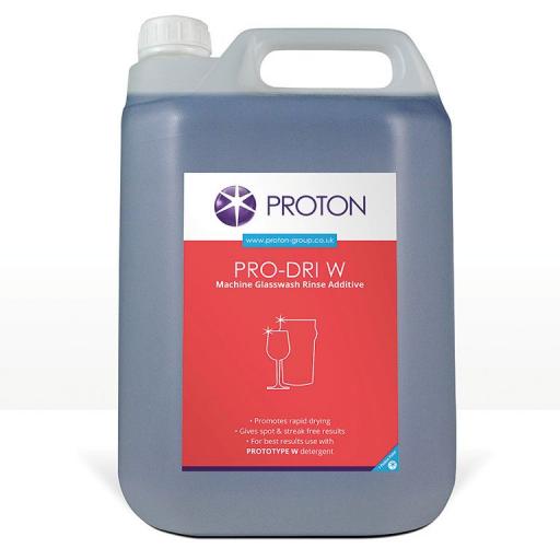 Proton Pro-Dri W Machine Glass Wash Rinse Additive - 5L