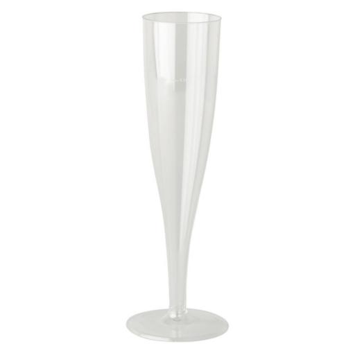 Clear Crystal Plastic 170ml Champagne Flutes Glasses Hard Strong - Disposable Reusable