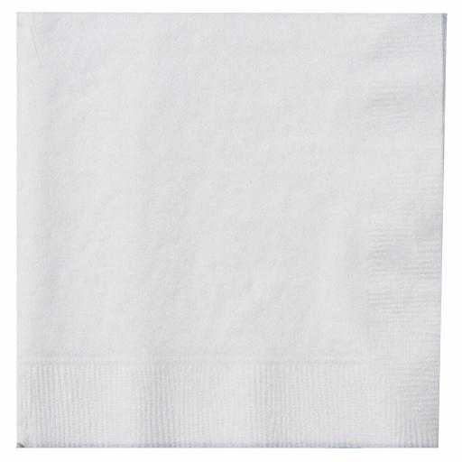 White Paper Napkins 3 Ply 40cm 4 Fold Tissue Serviettes