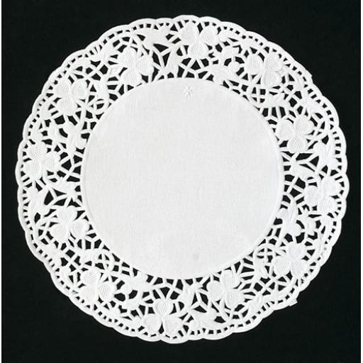 9.5" White Paper Doilies - 24cm Round Lace Doyleys