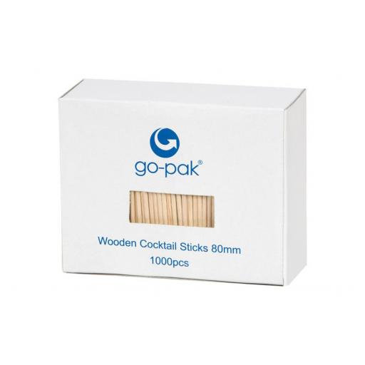 Wooden Cocktail Sticks / Toothpicks 80mm 3" Biodegradable Disposable High Quality