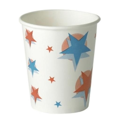 Star Ball Design Slush Paper Cups 9oz / 250ml for Fast Food Cold Soft Fizzy Drinks