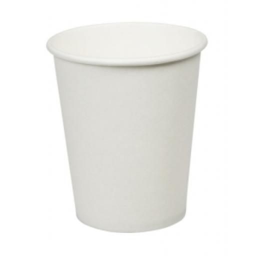 6oz White Paper Cups Single Wall Disposable Tea Coffee Cappuccino Espresso Hot Drinks