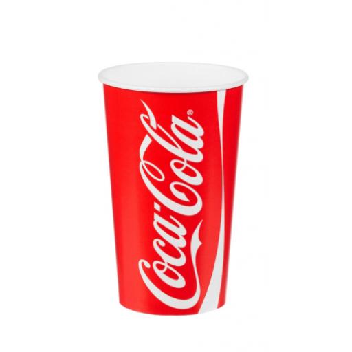 Coke / Coca Cola Paper Cups 16oz / 400ml for Fast Food Cold Soft Fizzy Drinks