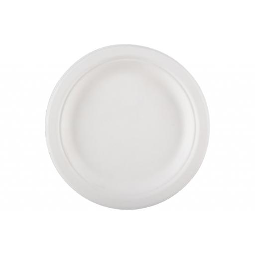 Round 6" Strong White Paper Plates  Compostable Bagasse Starter Snack - 16cm