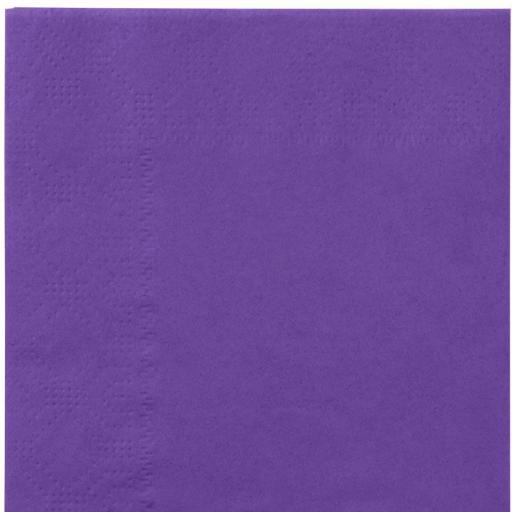 Purple Paper Napkins 2 Ply 33cm 4 Fold Tissue Serviettes