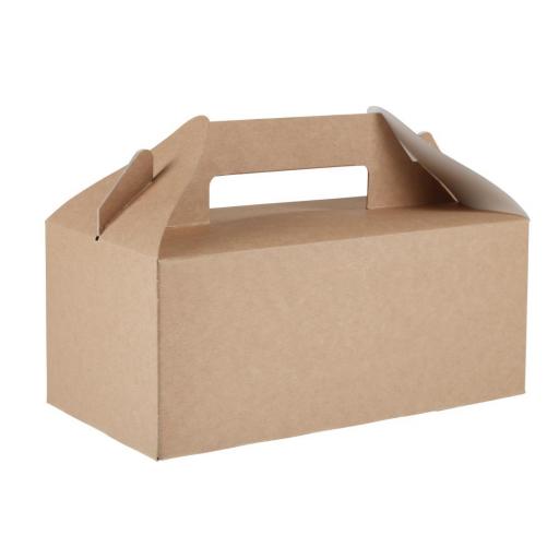 Gable Carry Box - Small 2.8L Brown Kraft Paper Food Containers Takeaway Box