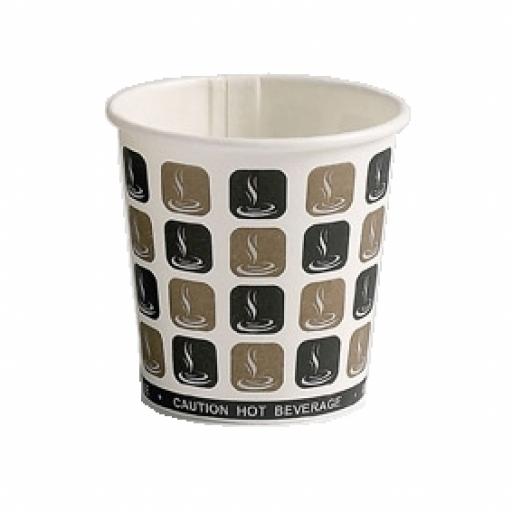 4oz Mocha Cafe Coffee Cups Paper Single Wall Disposable Tea Expresso Hot Drinks