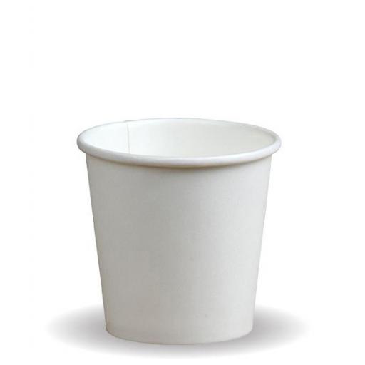 4oz White Paper Cups Single Wall Disposable Tea Expresso Hot Drinks