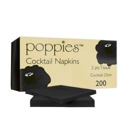 2424BK 24cm Cocktail - Black Pack With Napkins.jpg