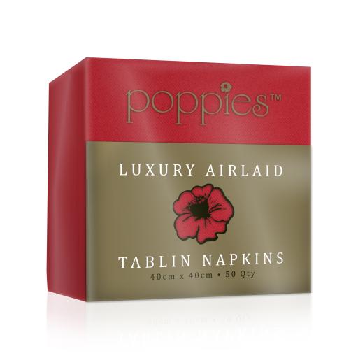 Red - Tablin Airlaid Paper Luxury Premium Napkins 40cm - Linen Feel Serviettes