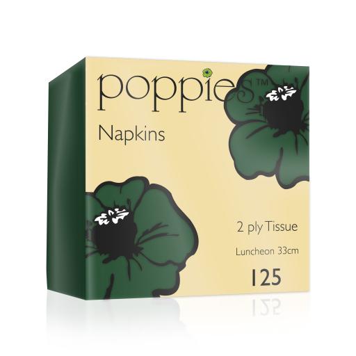 Deep Green Paper Napkins 2 Ply 33cm 4 Fold Tissue Serviettes