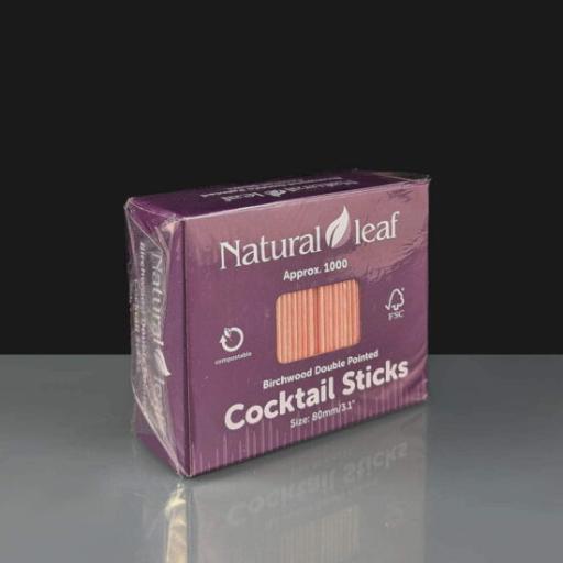 Wooden Cocktail Sticks / Toothpicks 80mm 3" Biodegradable Disposable High Quality