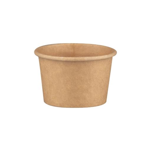 2oz Round Kraft Paper Portion Pots Deli Containers for Sauce Chutney Dips