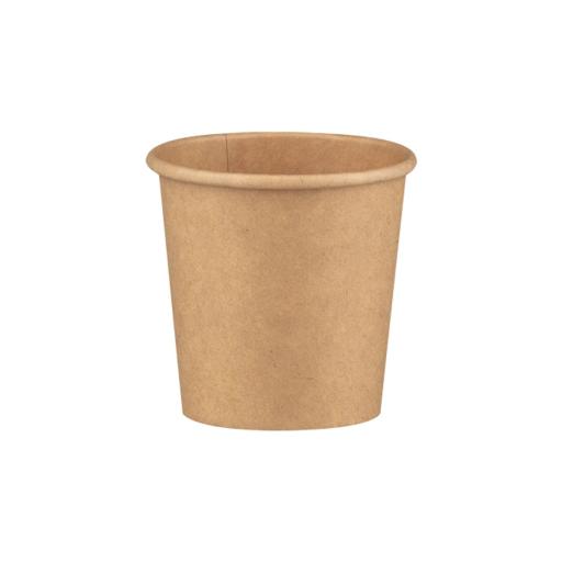 4oz Round Kraft Paper Portion Pots Deli Containers for Sauce Chutney Dips