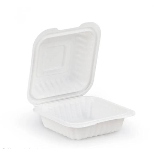 Bio Clamshell 6x6 Burger Box Plastic Microwave Food Containers