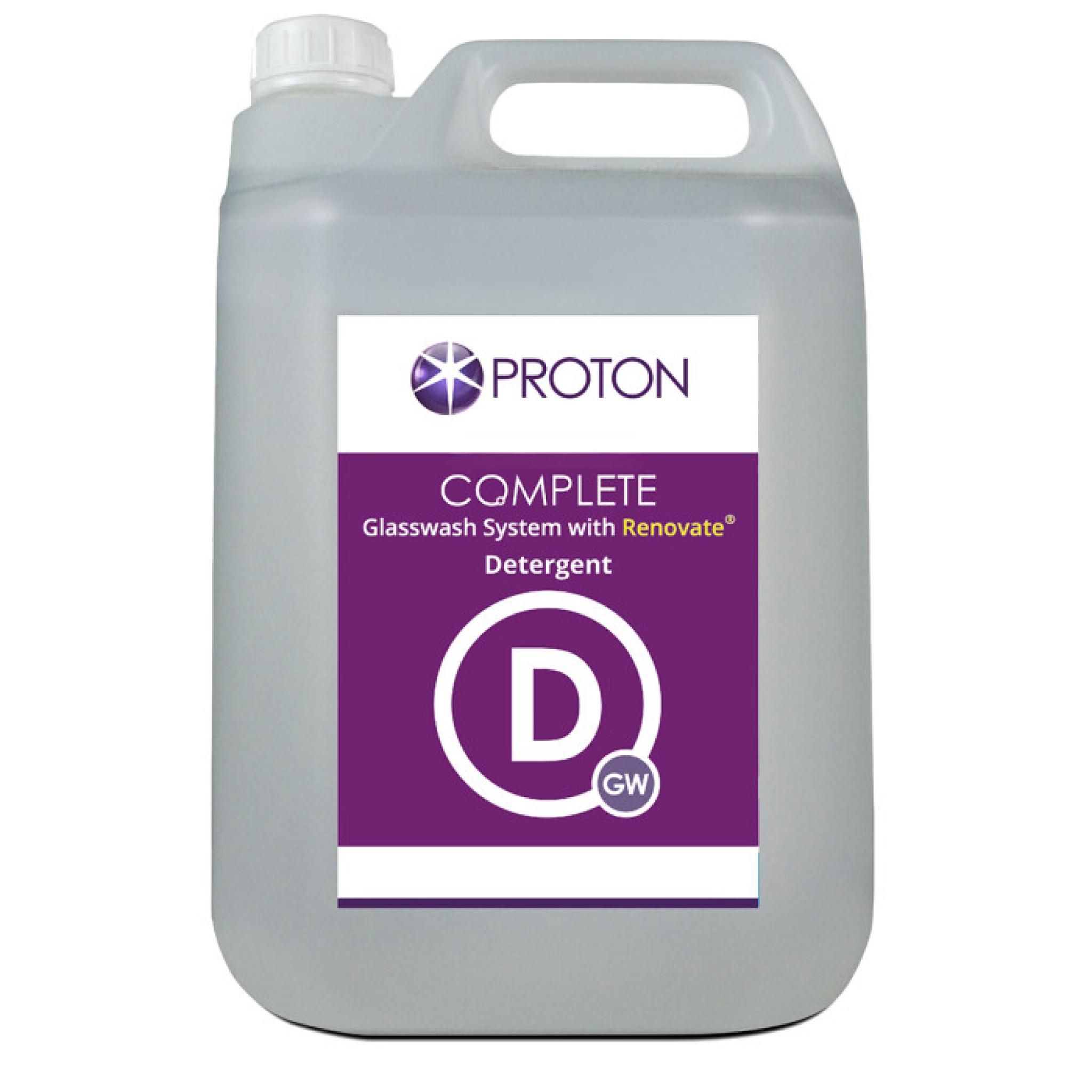 Proton Complete Glasswash Detergent with Renovate - 5L