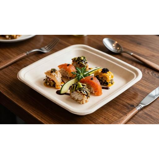 8-Inch Square Bagasse Plates How the Square Shape Elevates Street Food and Casual Dining Presentation.png