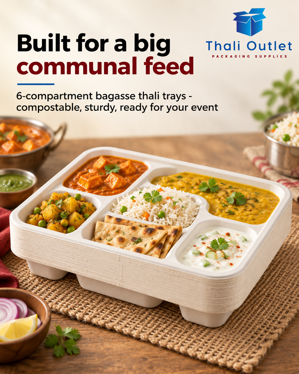 Plastic vs Disposable Bagasse Thali Plates: What Event Caterers Should Buy