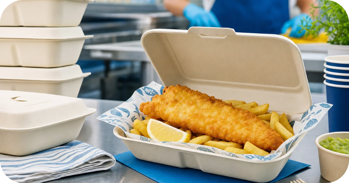 Compostable Boxes for Fish and Chips That Handle Heat