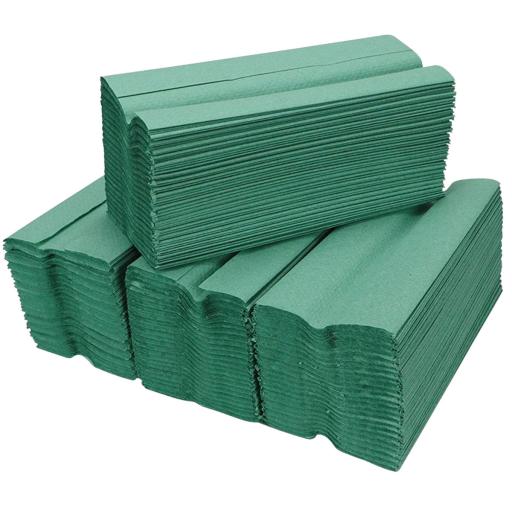 Green C Fold Paper Hand Towels 1 Ply - 2400 Pack