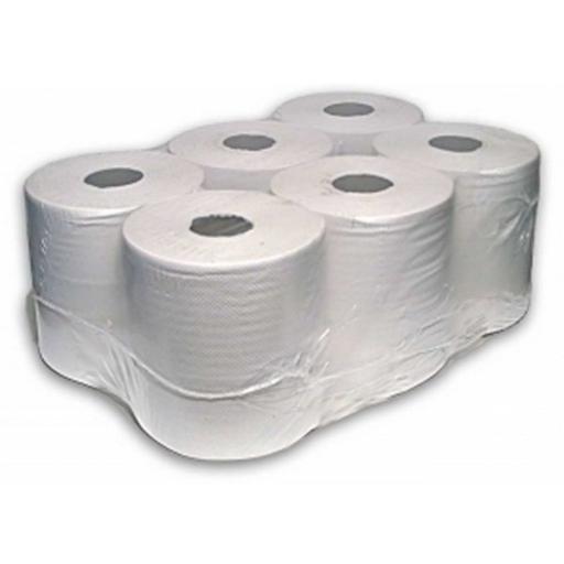 6 x White Centrefeed Embossed 2ply Paper Towel Pack.jpg