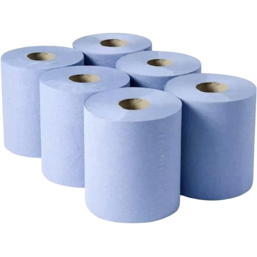 Blue Centrefeed Rolls 2 Ply 50m Eco Range - 6 Pack